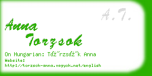 anna torzsok business card